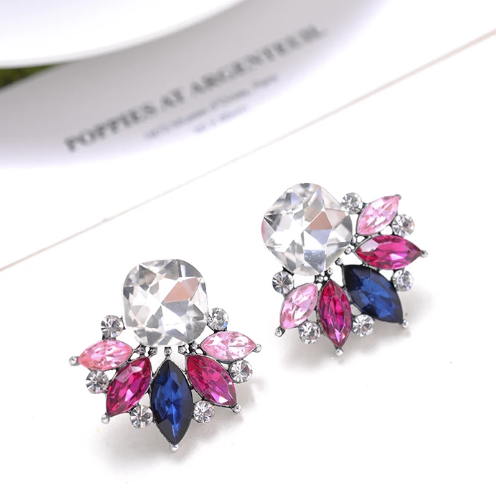Crystal Flower Earrings - FLY