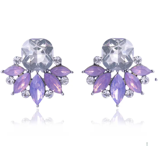 Crystal Flower Earrings - FLY