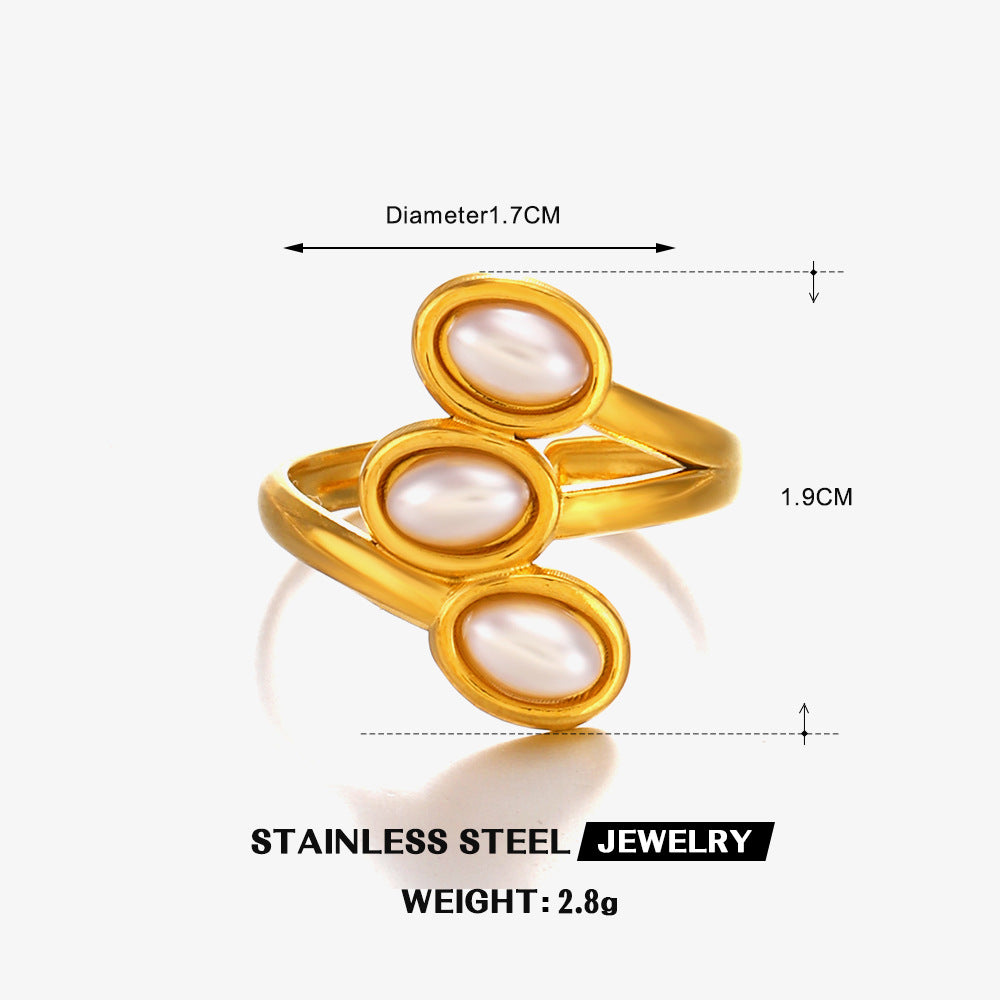 Pearl Trio Ring