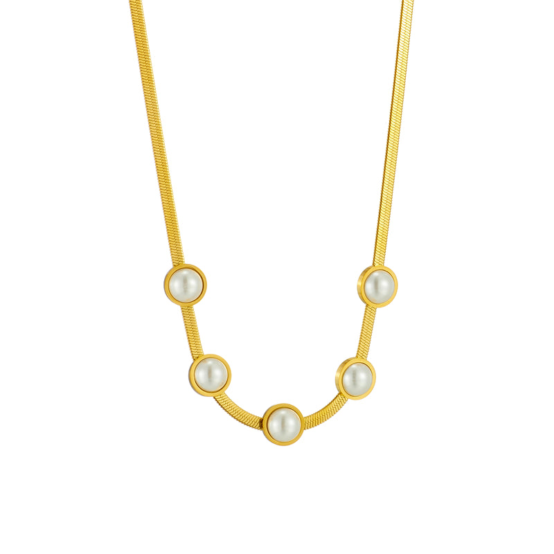Penta Pearl Necklace