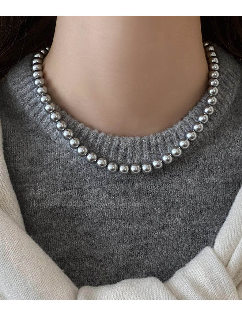 Grey Pearl Necklace