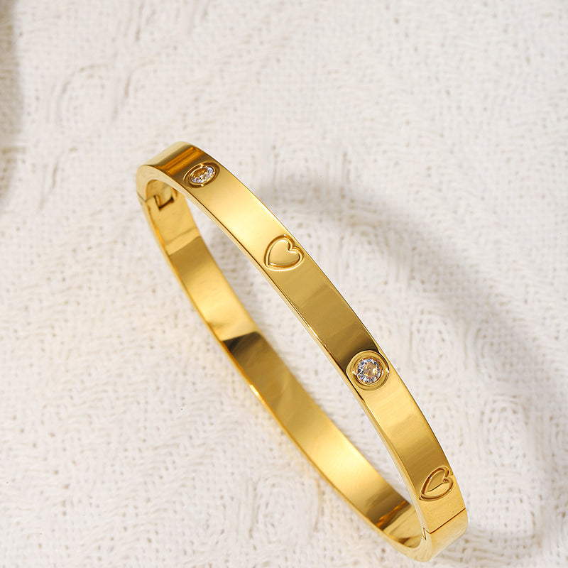 Heart Gold Bangles - FLY