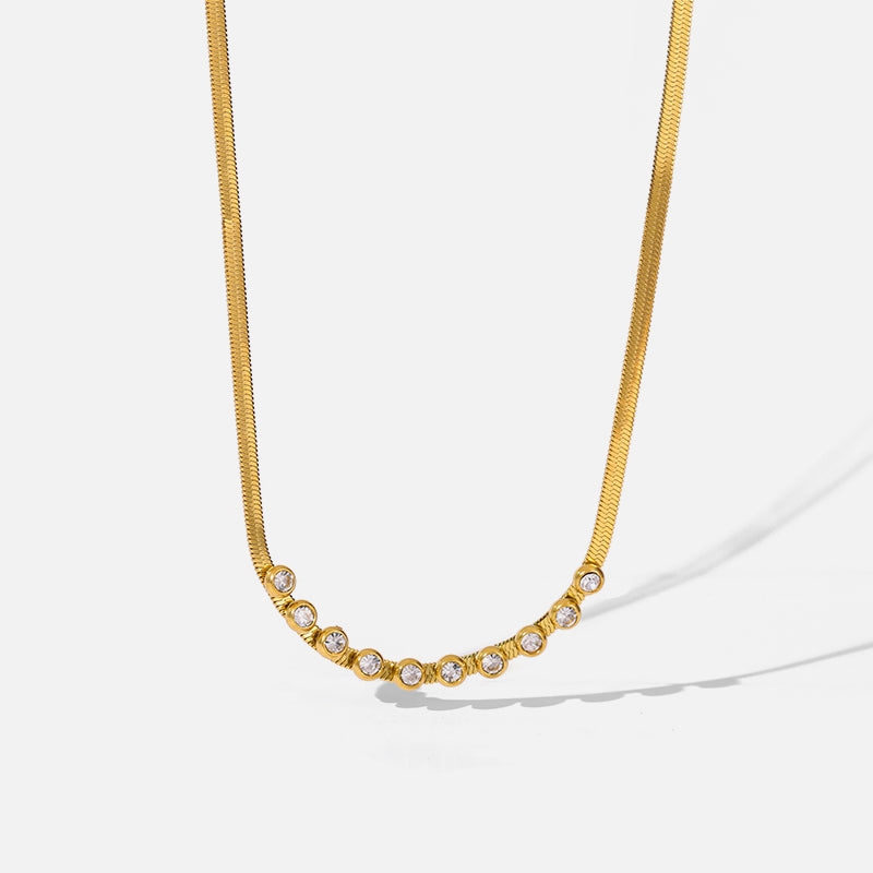 Crystal-Gold Sweetheart Necklace - FLY