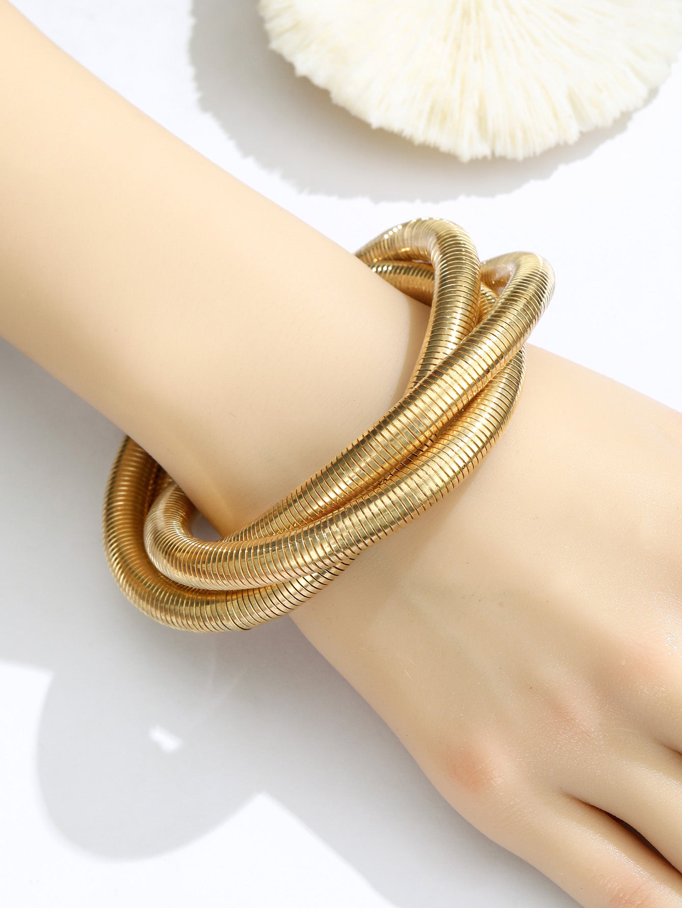 Golden Coil Bangle