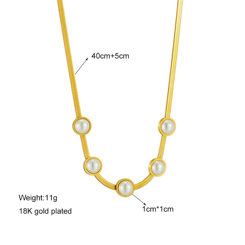 Penta Pearl Necklace