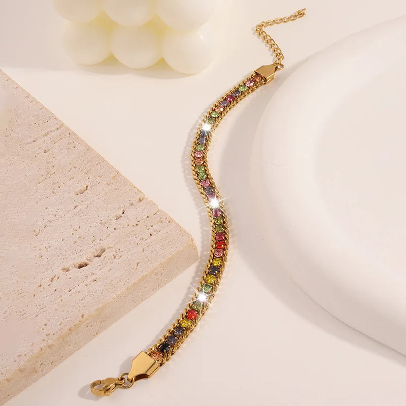 Gemstone Cascade Bracelet