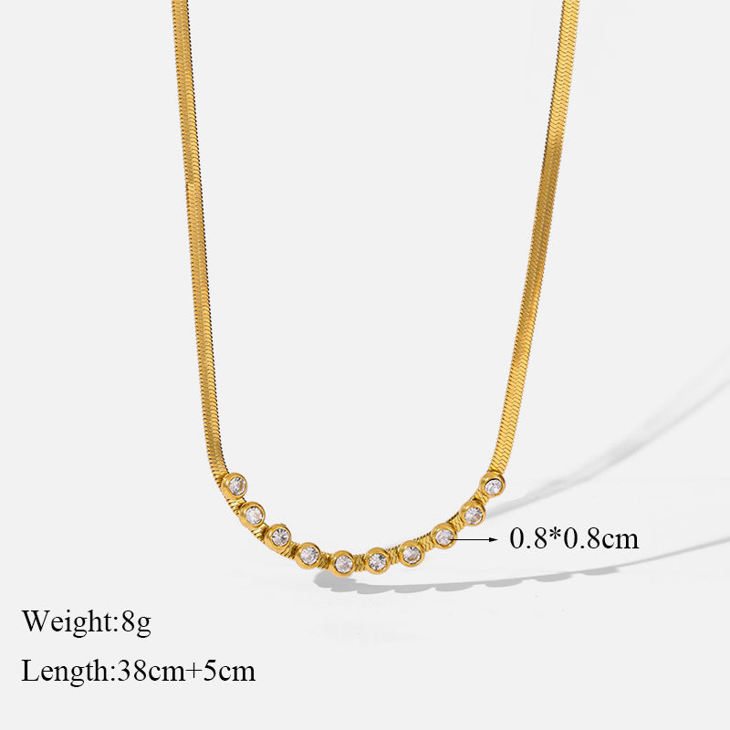 Crystal-Gold Sweetheart Necklace - FLY