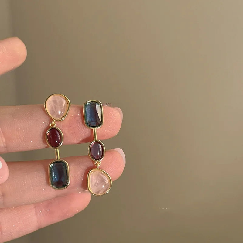 Gemstone Glamour Earrings - FLY