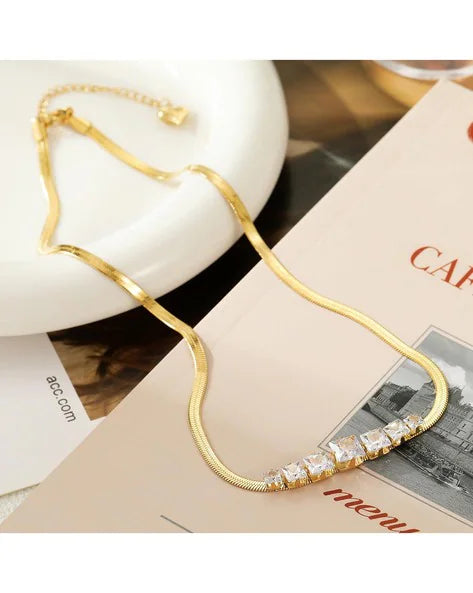 Crystal-Gold Darling Necklace - FLY