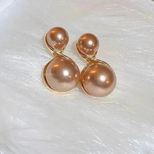 Champagne Double Pearl Earrings - FLY