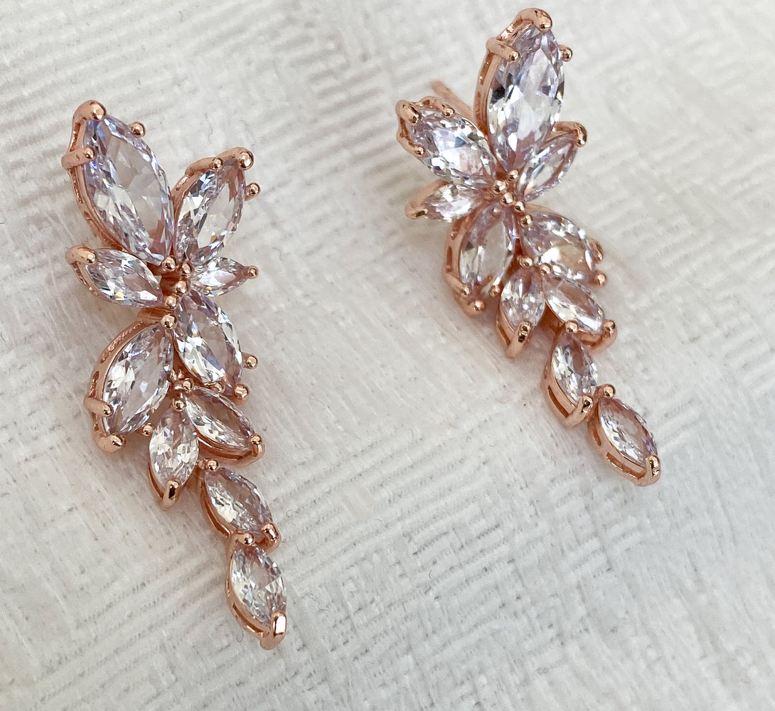 Diamond Leave Earrings