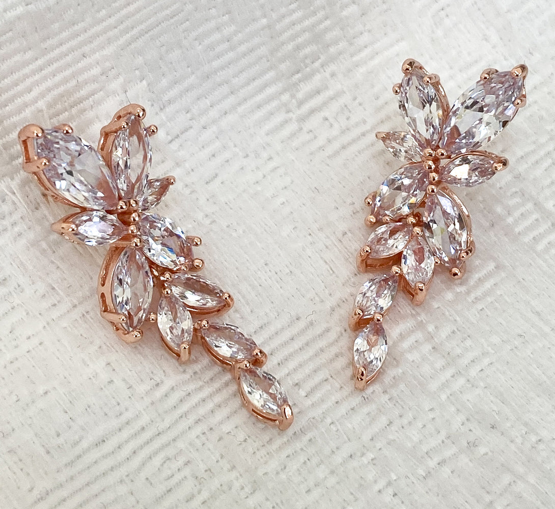 Diamond Leave Earrings