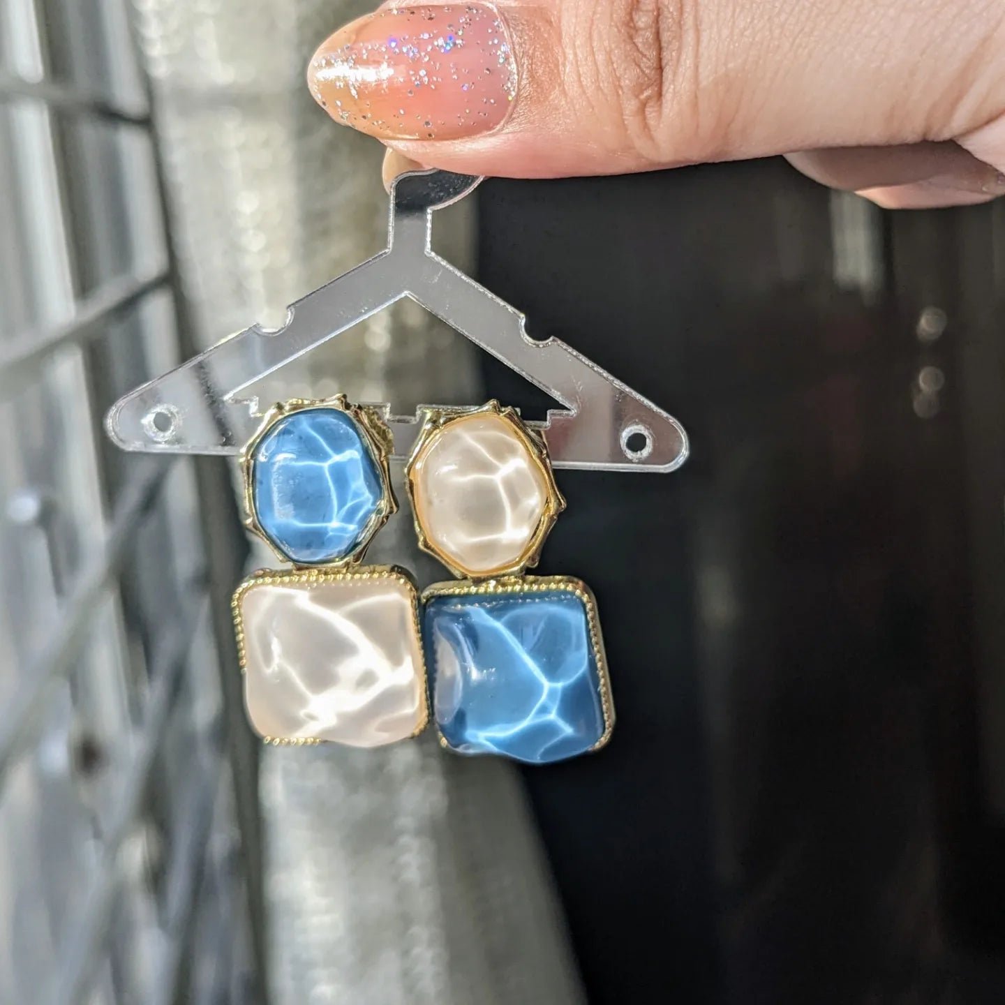 Aqua Shimmer Earrings - FLY