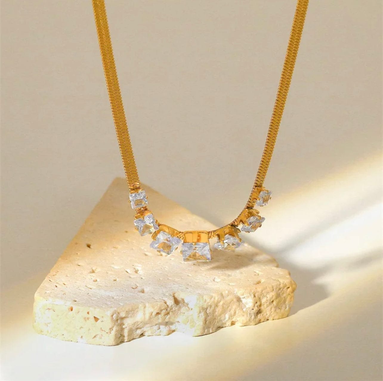 Crystal-Gold Darling Necklace - FLY