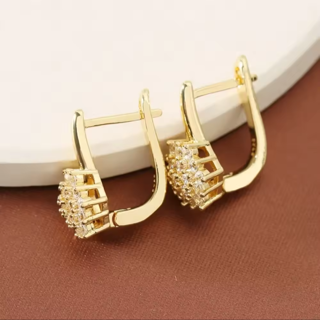 Zircon Gold Studs - FLY