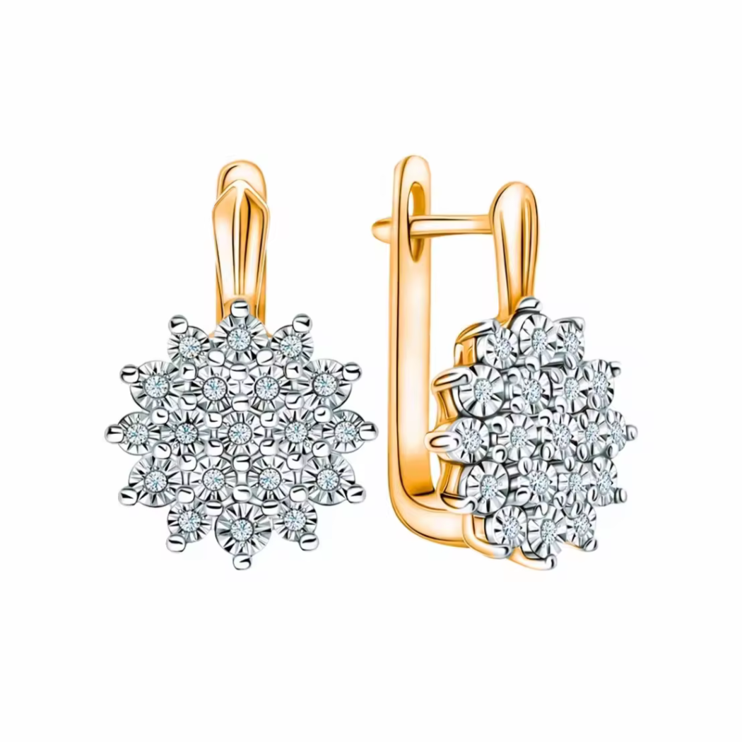 Zircon Gold Studs - FLY