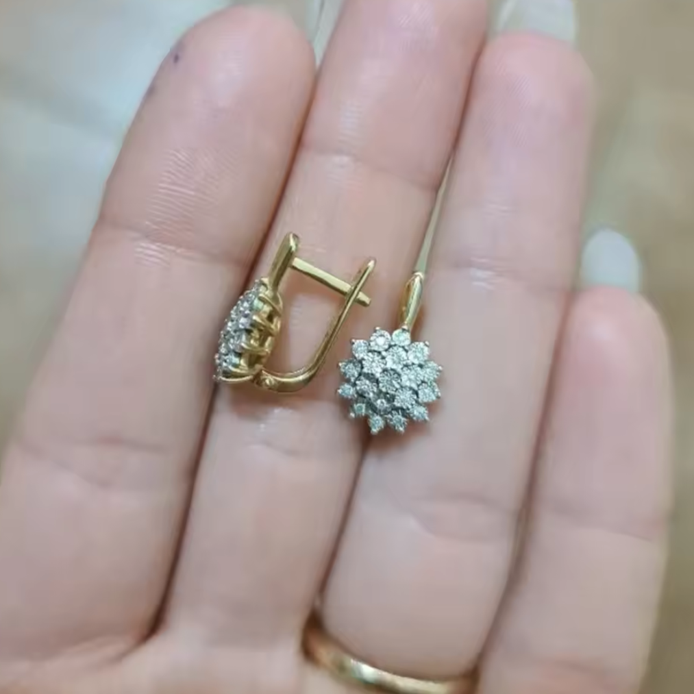 Zircon Gold Studs - FLY