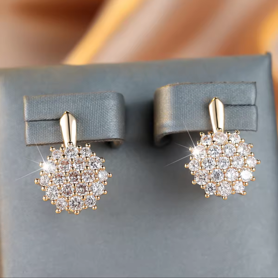 Zircon Gold Studs - FLY