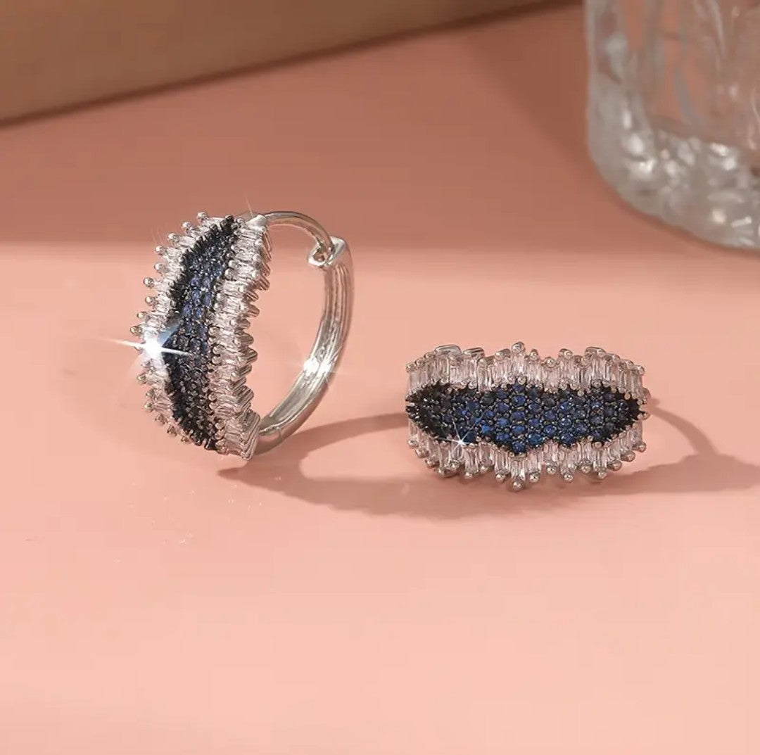 Midnight Bloom Hoops