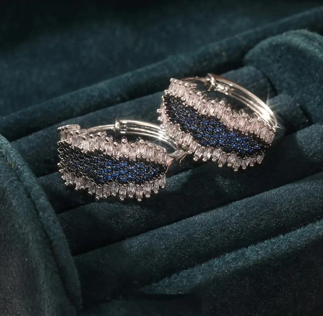 Midnight Bloom Hoops