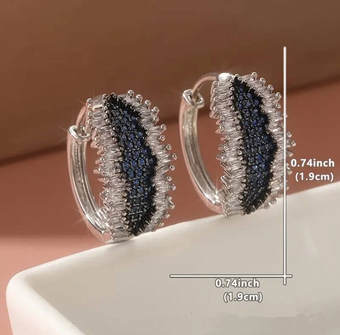 Midnight Bloom Hoops
