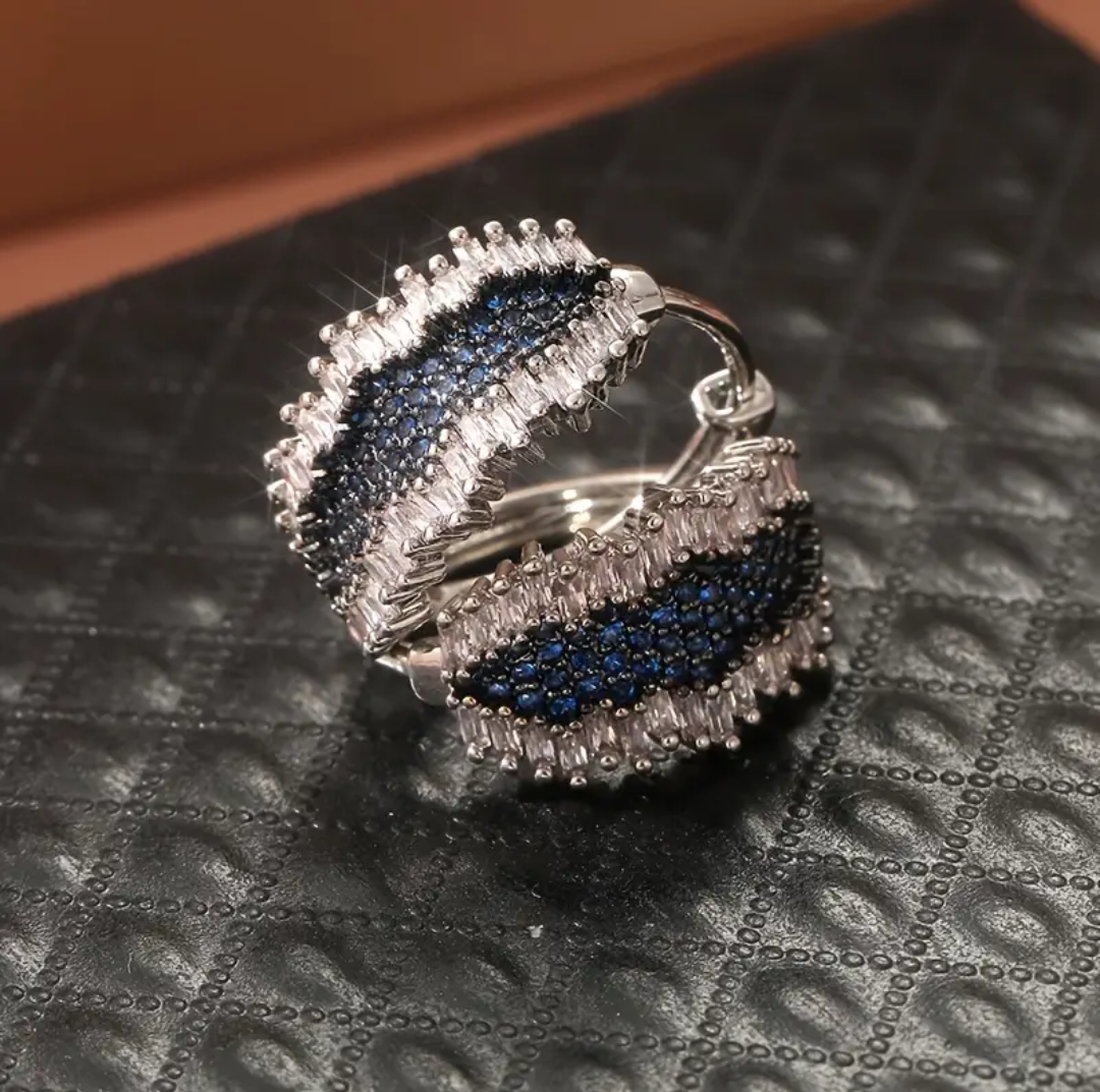 Midnight Bloom Hoops