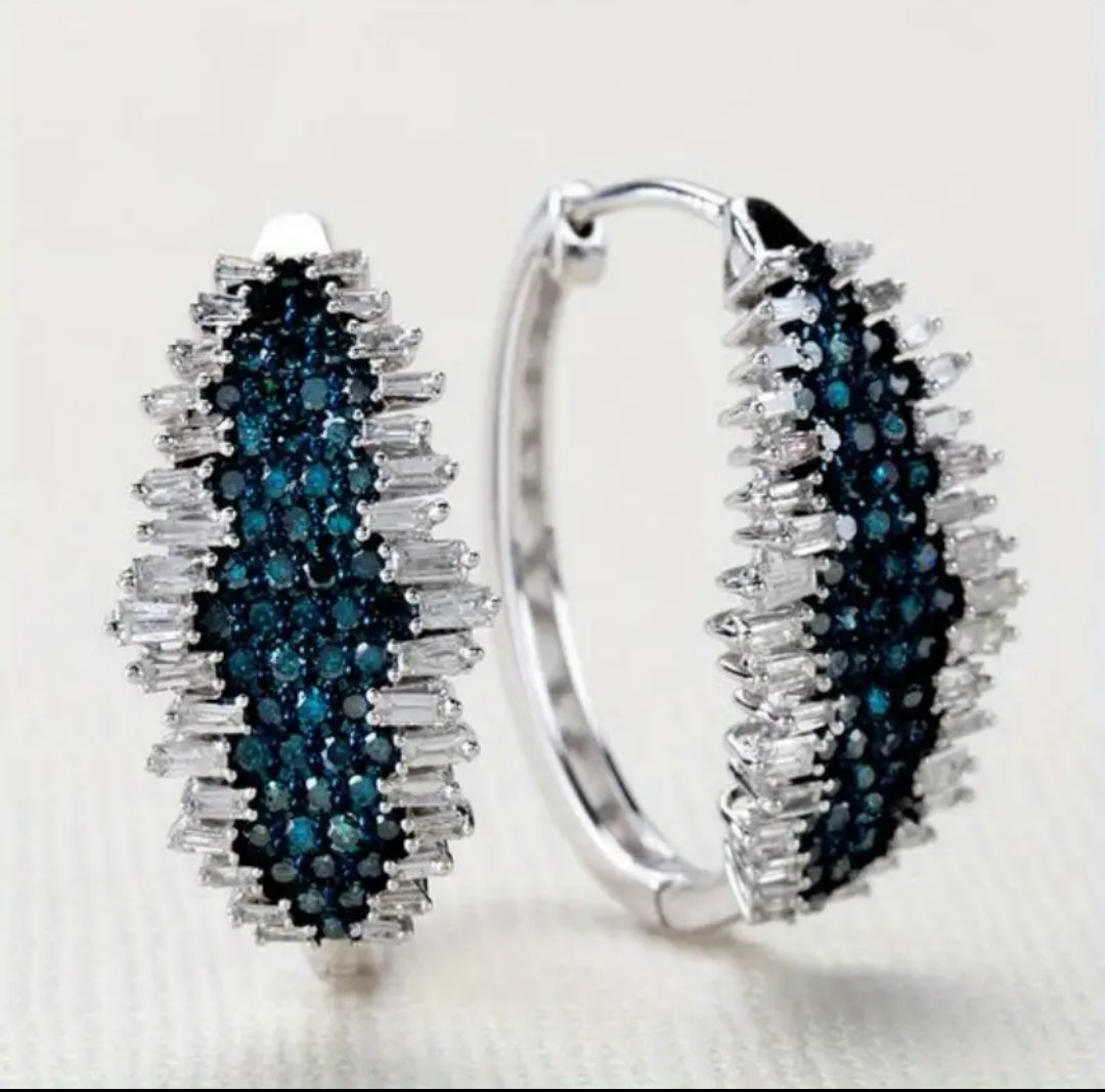 Midnight Bloom Hoops