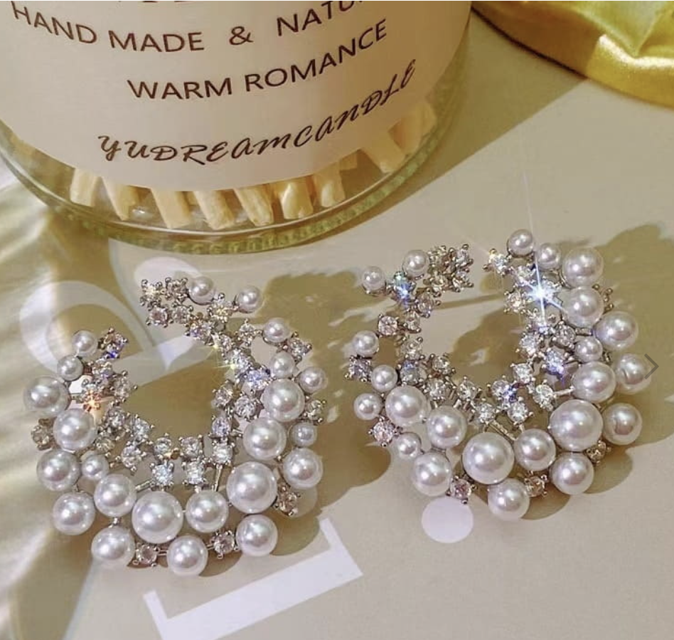 Crescent Pearl Earrings - FLY