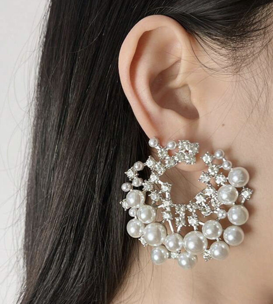 Crescent Pearl Earrings - FLY