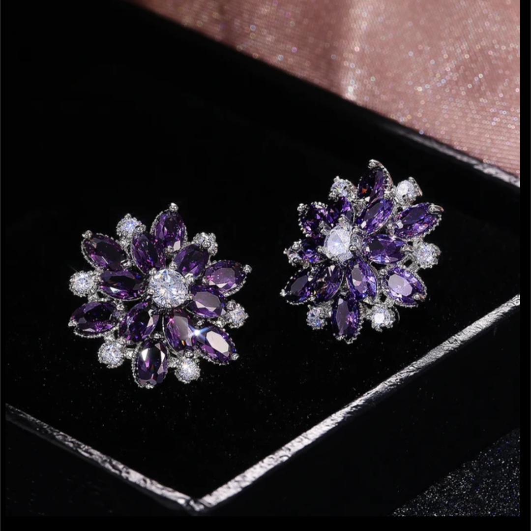 Double Flower Stud Earrings - FLY