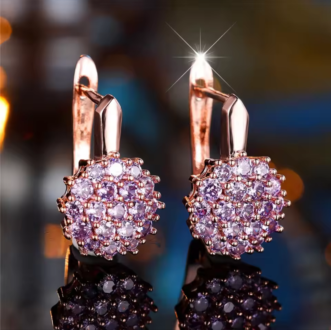 Zircon Gold Studs - FLY