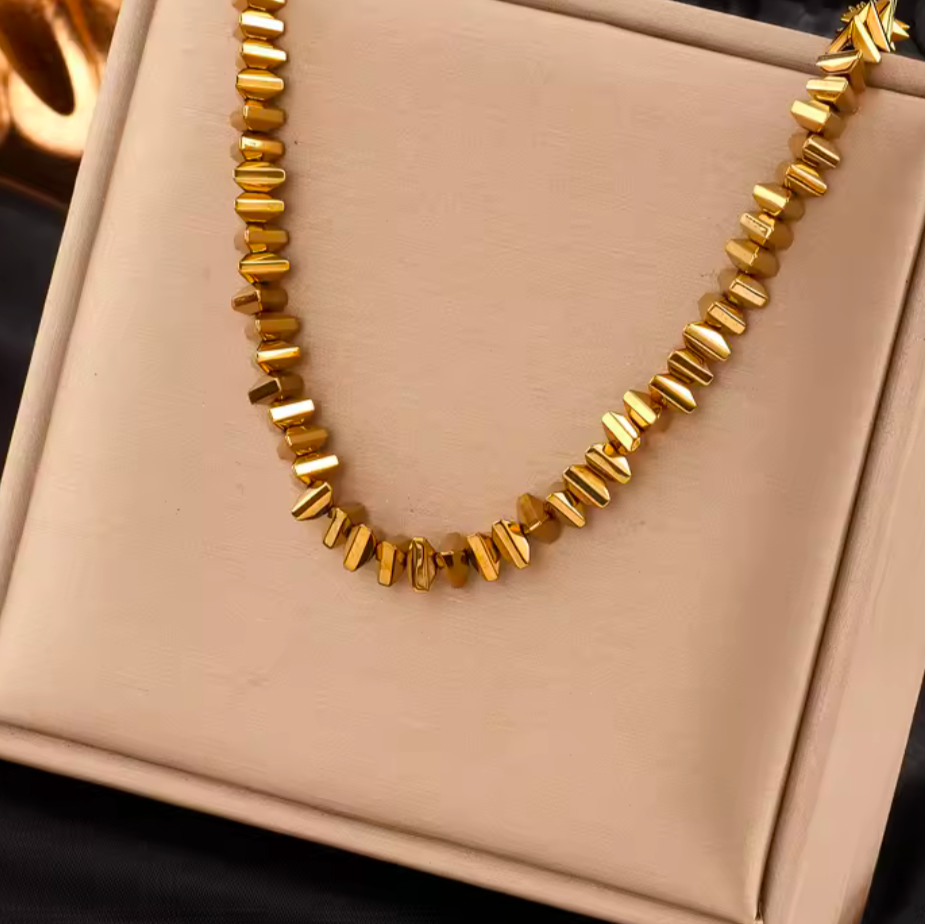 Bricks Gold Necklace
