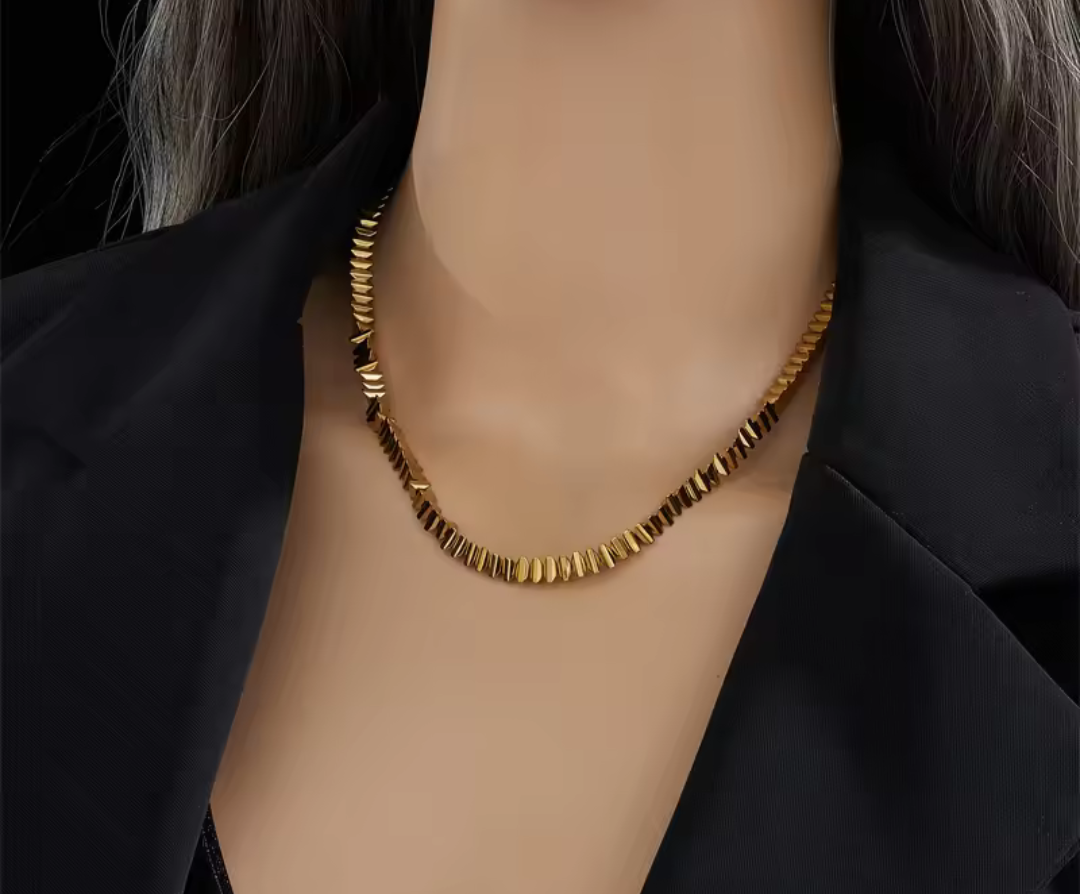Bricks Gold Necklace