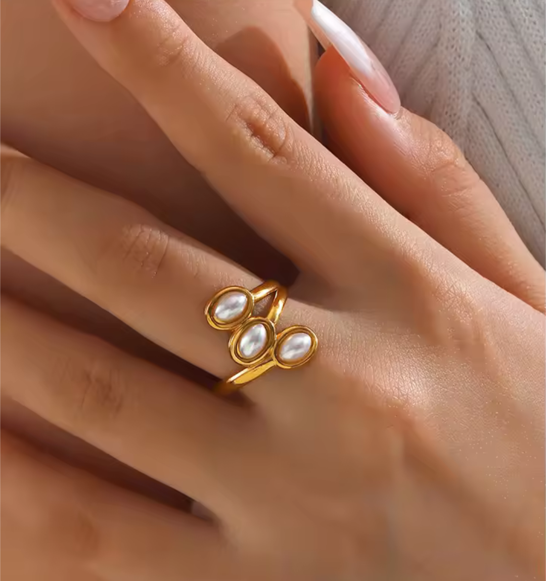 Pearl Trio Ring