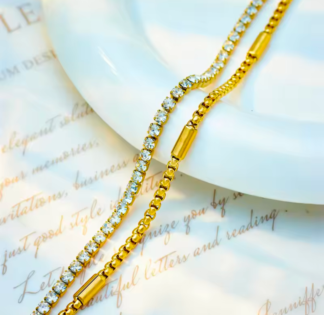 Double Row Crystal Bracelet