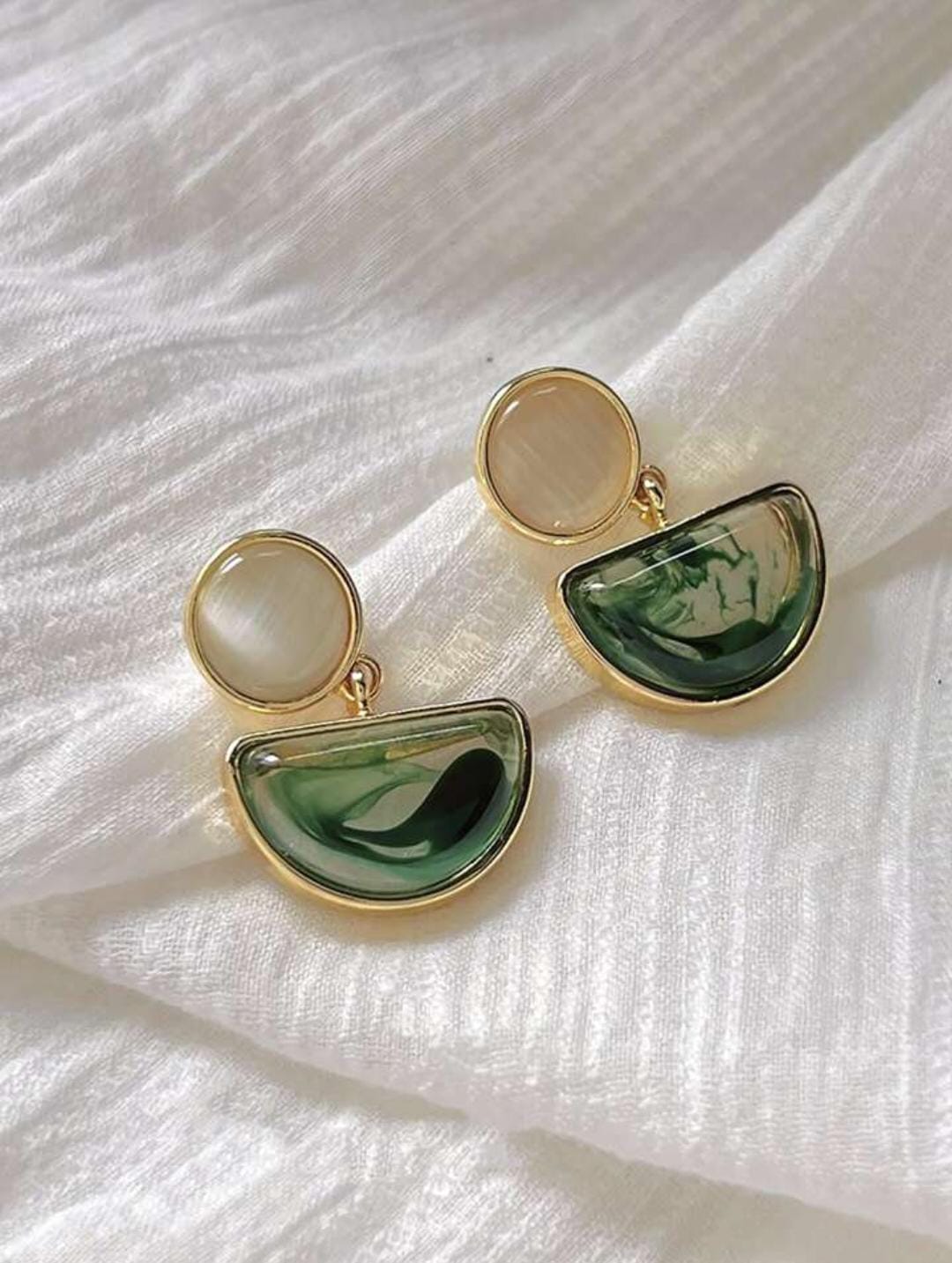 Green Dangle Earrings - FLY