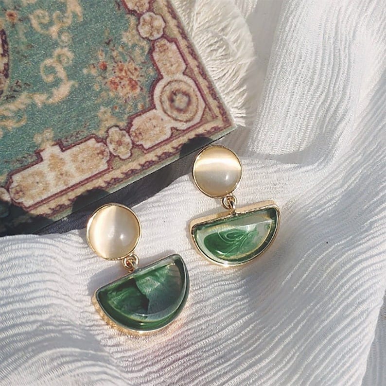 Green Dangle Earrings - FLY
