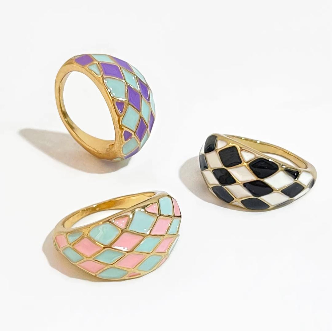 Checker Charm Ring - FLY