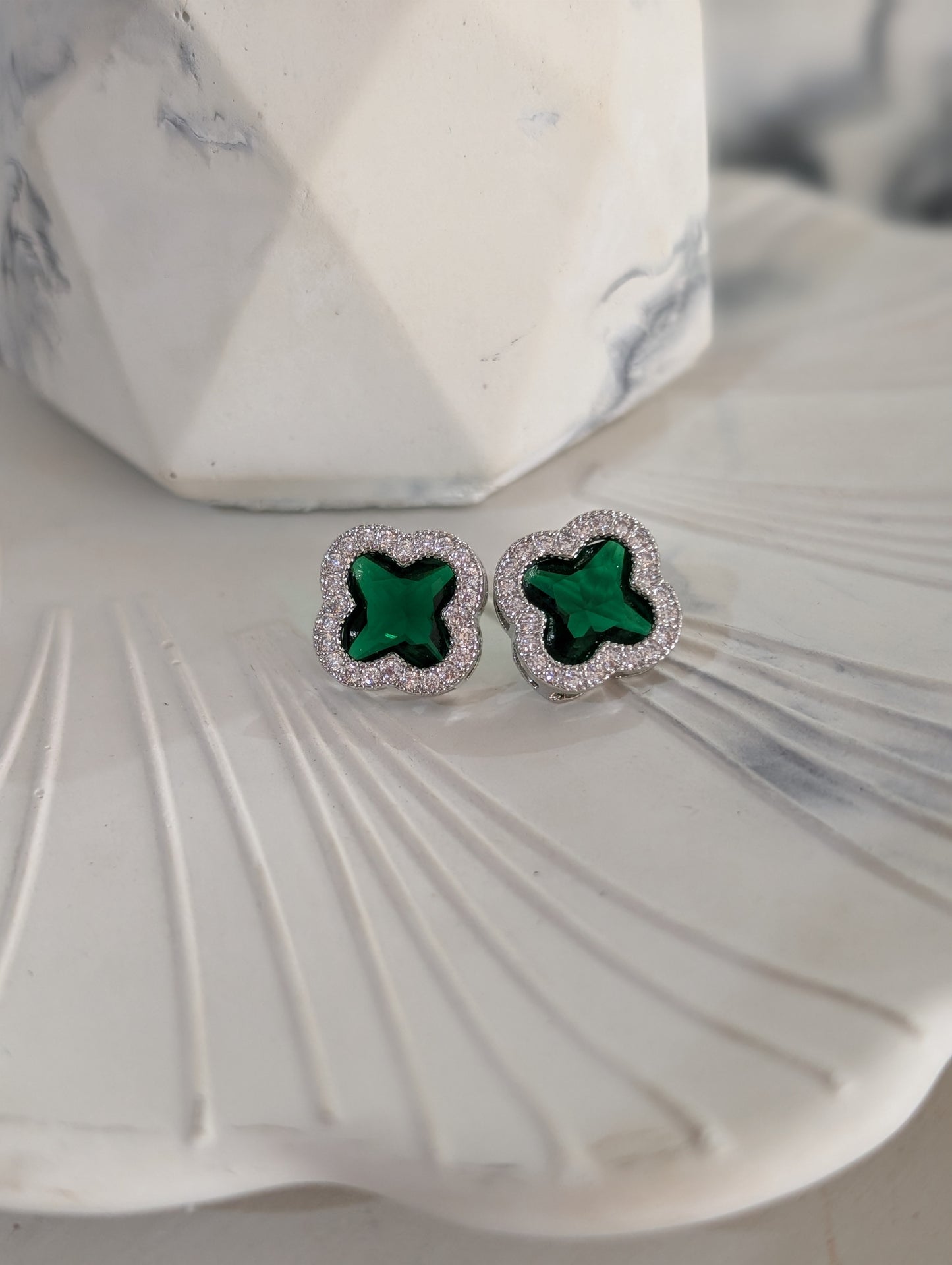 Luxe Clover Studs