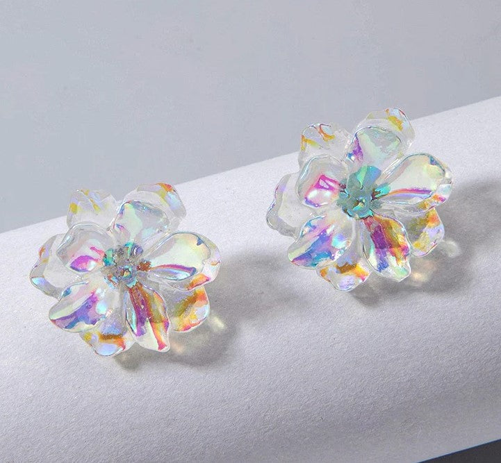 Floral Holographic Earrings