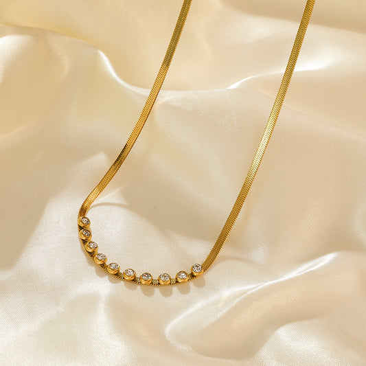 Crystal-Gold Sweetheart Necklace - FLY