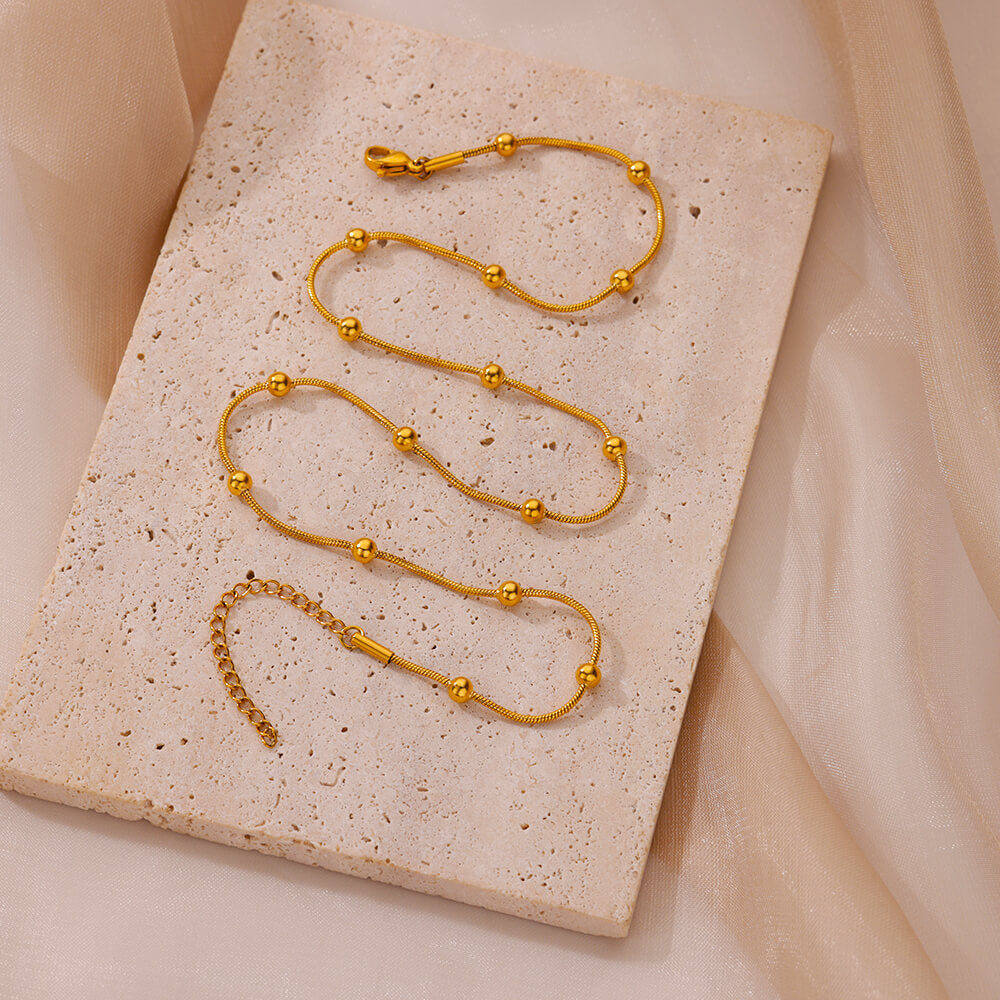 Gold Pearl Necklace - FLY