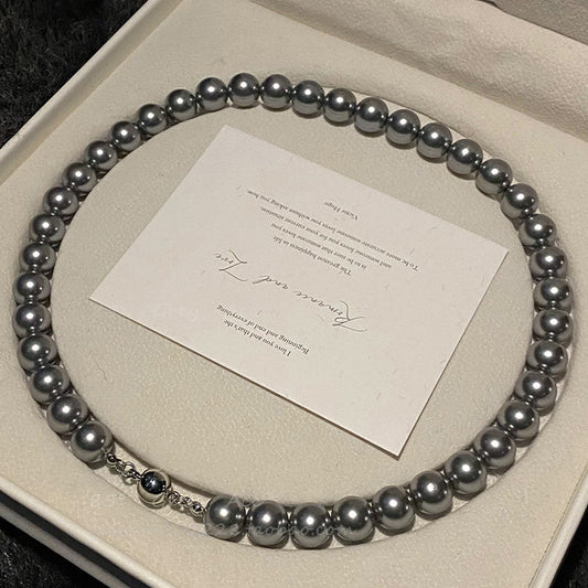 Grey Pearl Necklace
