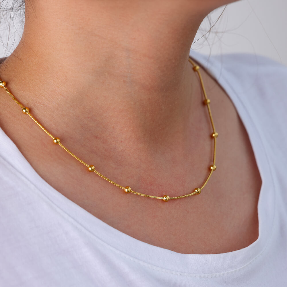 Gold Pearl Necklace - FLY