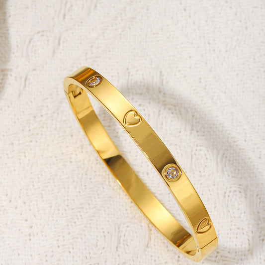 Heart Gold Bangles - FLY