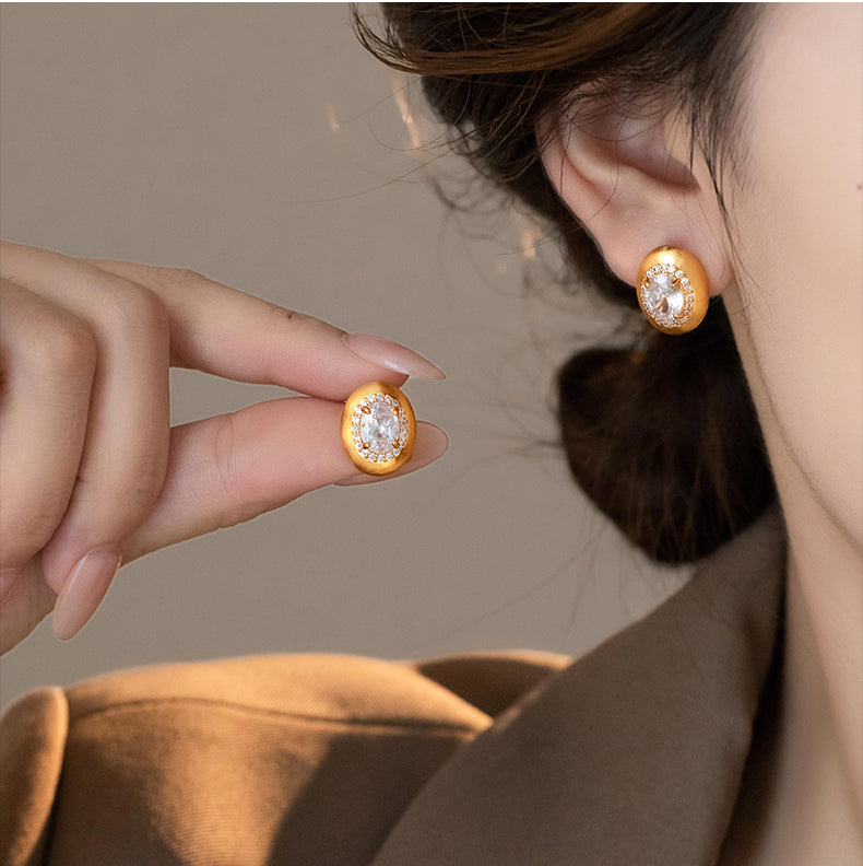 Gold Crystal Earrings - FLY