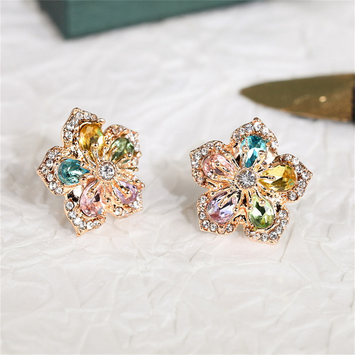 Rainbow Flower Earrings