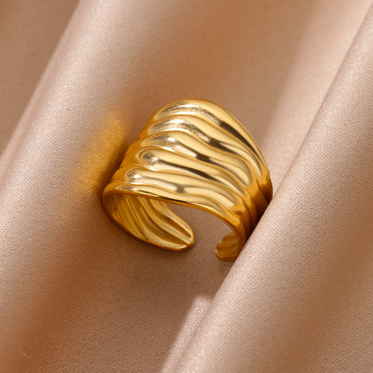 Golden Wave Ring