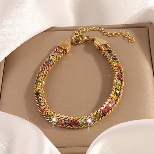 Gemstone Cascade Bracelet