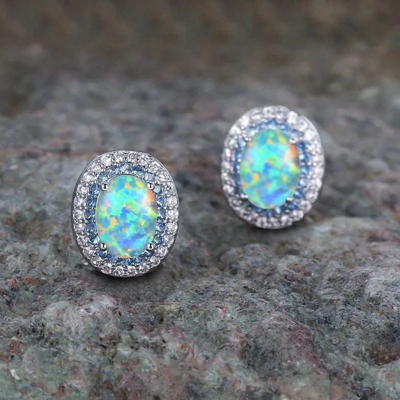 Opal Stud Earrings